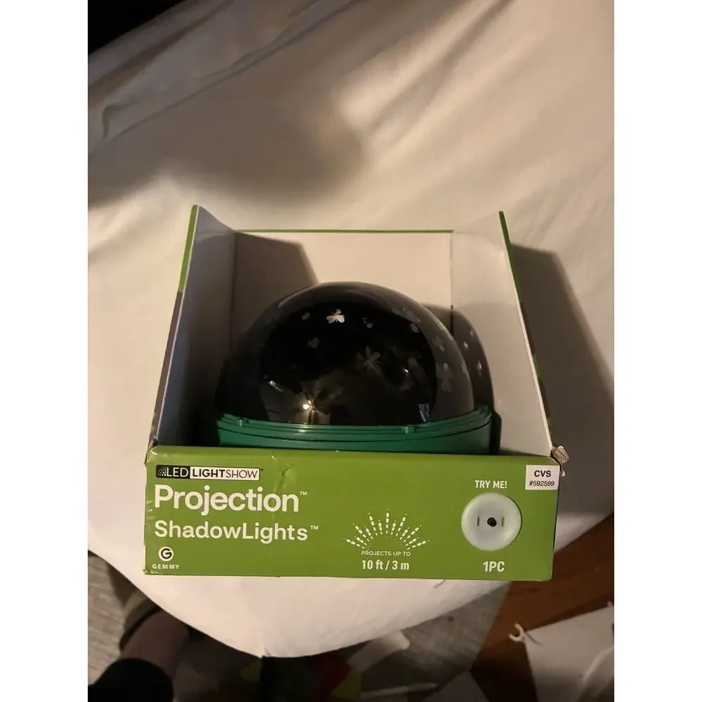 LED Lightshow Projection ShadowLights Rotating LED Dome Shamrocks - Green